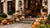 Refined autumn entryway with golden and white pumpkins styled for a Gibsonia residence